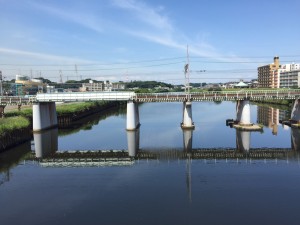 Tsurumi River: View of the river from the bridge on my daily commute from the international dorm to Keio’s Yagami campus. ~ Rony Ballouz