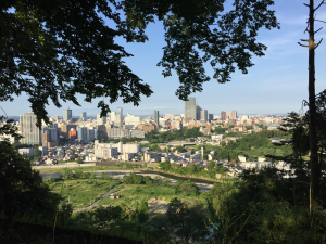 Sendai City: A nice view of the modern city from the castle remains. ~ Haihao Liu