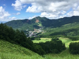 Rolling green hills: Breathtaking views hiking down Mt. Zao in Yamagata. ~ Haihao Liu
