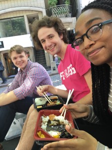 Eating On Steps Outside Tokyo Station - Submitted by Brinda Malhotra 