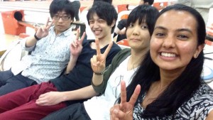 Lab Bowling, Chiba: After eating shabu shabu in Chiba with nine of my lab mates, we all went out for late-night bowling. Ayaka-san and I just managed to catch the last train back home! ~ Shweta Modi