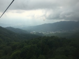 On Sunday I went to Mt. Zao. Here is the view from the ropeway of what I think is one of Zao’s onsen resorts. ~ Youssef Tobah