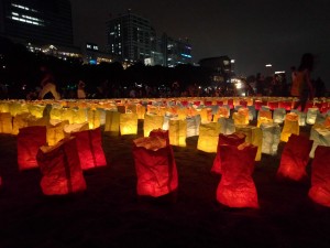 Lanterns in Odaiba: There was a beautiful lantern display in Odaiba for 海の日 ~ Sasha Yamada