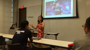 An excellent and whimsical His. class by a Japanese faculty Prof. Sayuri Shimizu-Guthrie. She asked me many questions. If she studied soccer history, I could get A+!. ~ Takuya Kurihana 