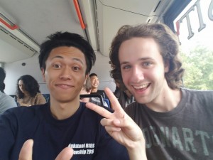 Nickolas and me After museum, I took a picture with Nickolas. He is very kind and fanny! ~ Hiromi Miwa