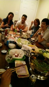 My send-off party in Japan. Eating hot pot. ~ Soya Miyoshi
