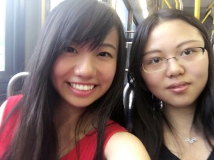 Me and Rounan --- She is an exchange student from Beijing University. We went shopping together this Sunday. ~ Yunong Wang