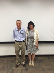 With Prof. Tezduyar ~ Ayaka Yoshida
